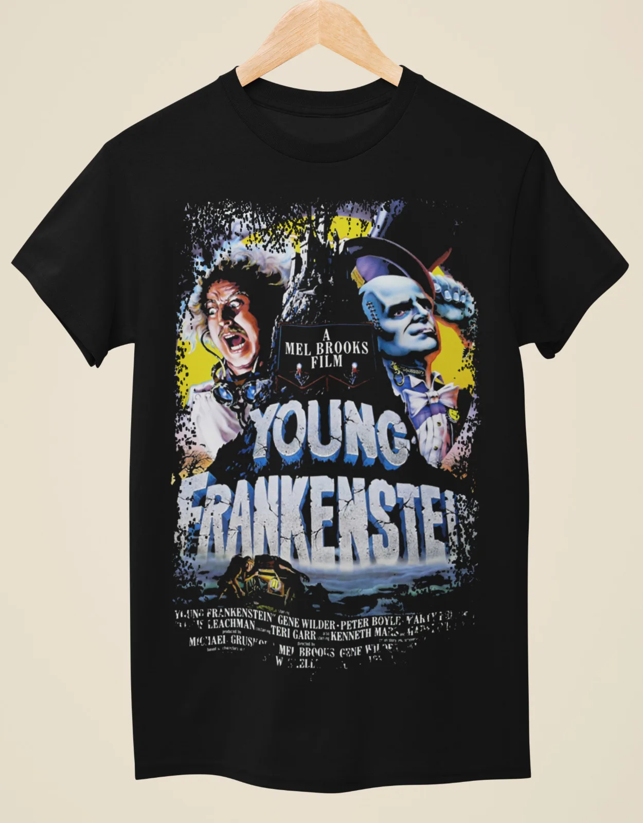 

Young Frankenstein - Movie Poster Inspired Unisex Black T-Shirt