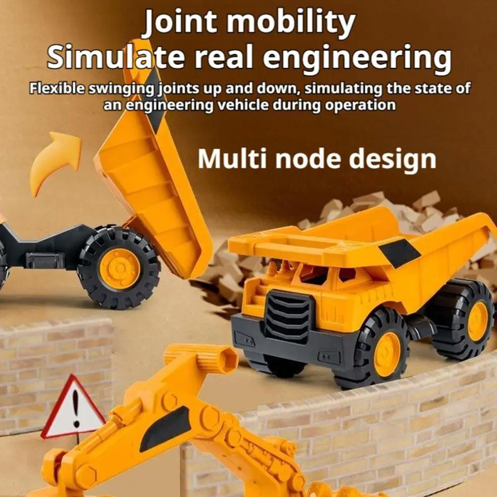 Excavator Dump Truck Model Toy Engineering Vehicle Set Construction Fleet Toddler Early Education Construction Vehicles Toys - 4