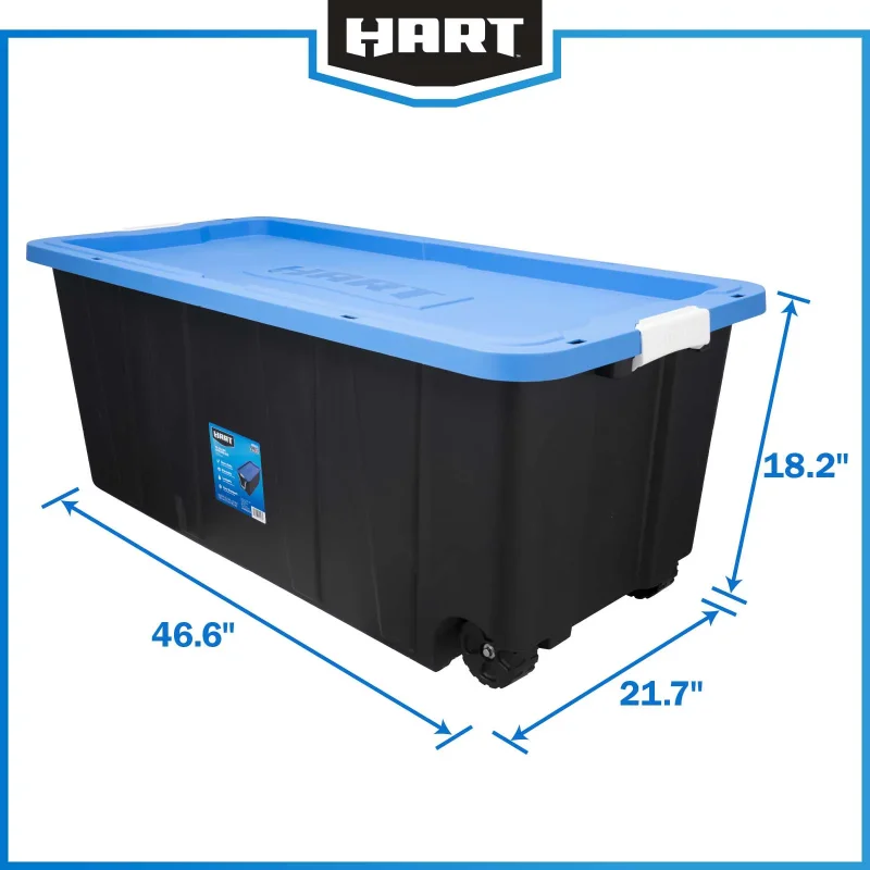 HART 27 Gallon Heavy Duty Latching Plastic Storage Nepal, 42 OFF