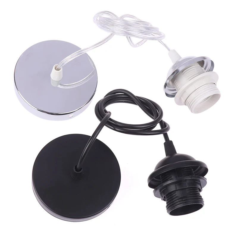 Lamp Holder 1PC Retro E27 Hanging Lamp Holder with 1m/1.5m Hanging Wire Ceiling Lamp Holder Socket Base for Pendant Lights