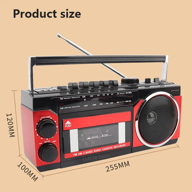 Cassette Player Bluetooth Boombox, Radio AM/FM/SW, Cassette Tape Player Recorder With Big Speaker And Earphone Jack Support Usb Tf Card Portable Radio Cassette Player I.1654485963