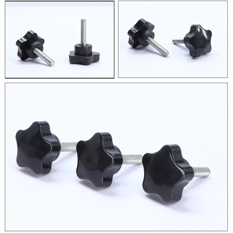 Viti A Testa Zigrinata M8x20mm Con Impugnatura A Stella - Set Da 12 Pezzi