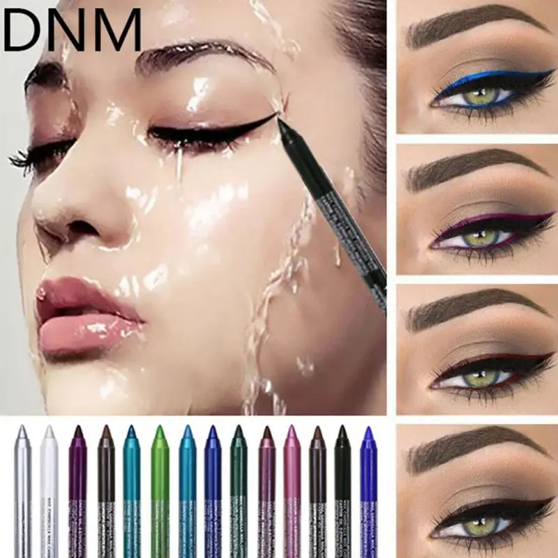 14 renk makyaj Eyeliner su geçirmez göz Eyeliner renkli Eyeliner hızlı