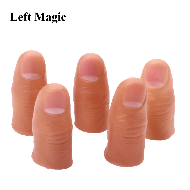 

5pcs Hard Thumb Tip Finger Fake Magic Trick Close Up Vanish Appearing Finger Trick Props Toy Funny Prank Party G8003
