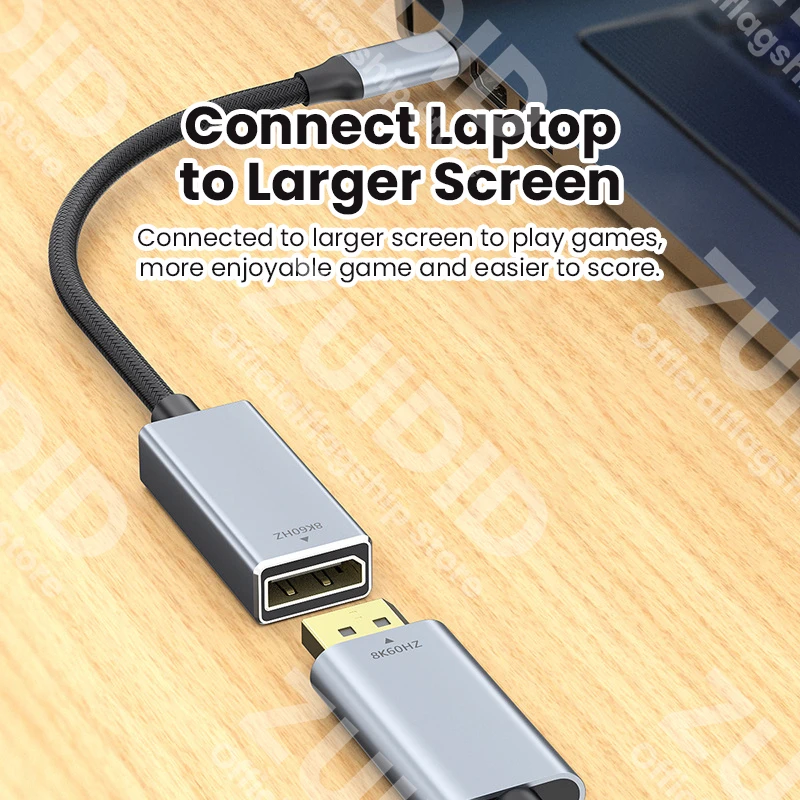 USB C zu DP 1,4 Buchse Adapter 8k/4k 60Hz Thunderbolt 3 Typ C zu Displayport 1,4 Kabel konverter für MacBook Pro Samsung Dell – Detail 3