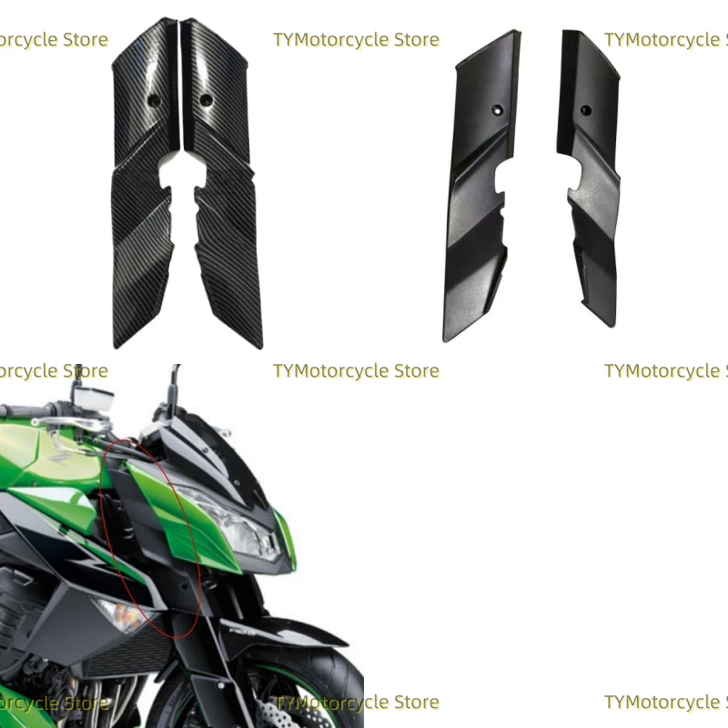 

Переднее боковое крыло для мотоцикла, крышка амортизатора вилки, обтекатель для KAWASAKI Z1000 2010 2011 2012 2013