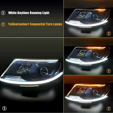

2x 60CM Car LED Strip DRL Turn Signal Switchback Indicator Daytime Running Light