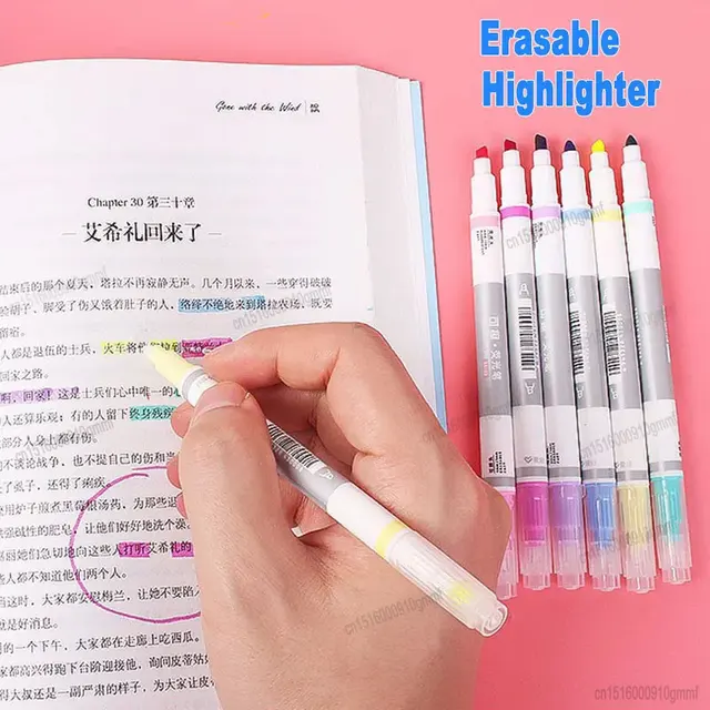 12 Colors Erasable Color Changing Pens, Erasable Pens, Chisel Tip  Highlighter, Erasable Highlighter, Student Drawing, Notes, Mar - AliExpress