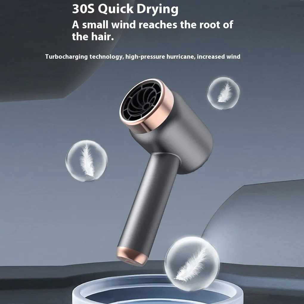 USB Charging Cordless Hair Dryer Travel Wireless Hair Dryer Home Rechargeable/Plug-In Negative Ion Hair Cold Portable Dormito 4