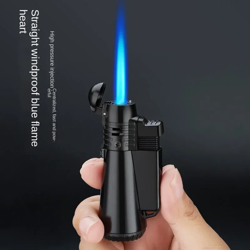 

HB892 elbow straight head cylindrical straight blue flame small spray gun metal windproof welding gun lighter cross-border hit