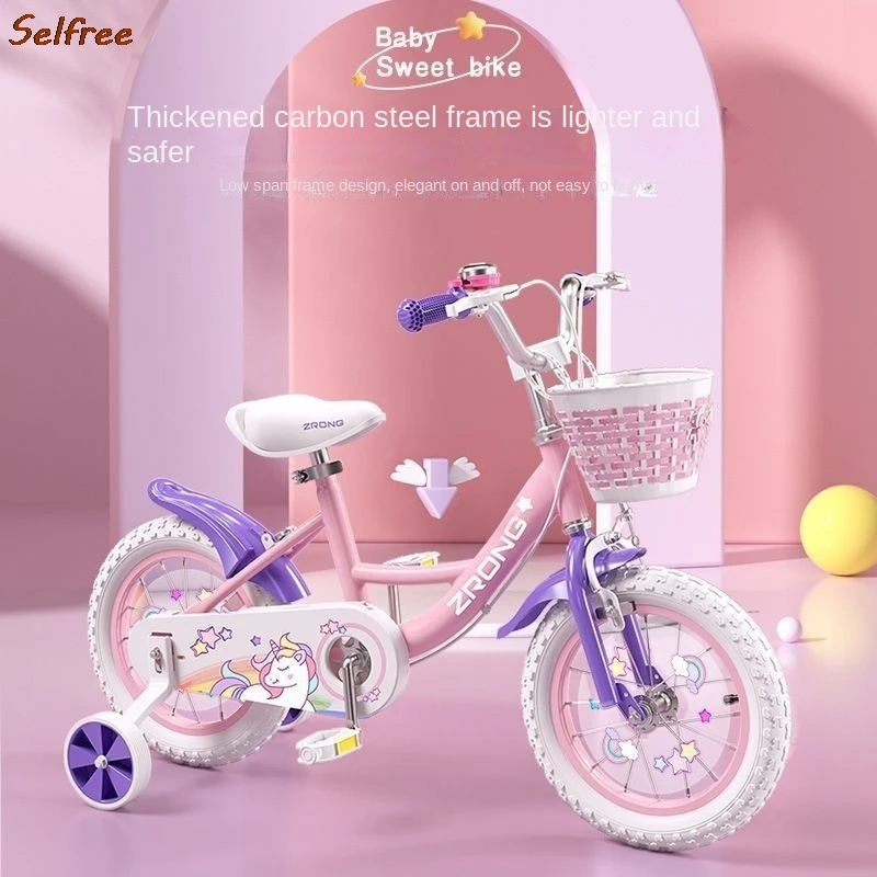 アクセサリー Bambina 3 Wheel Cycle Children's Bicycle Folding Bike Girl 3-6 Years Old 7-10 Baby