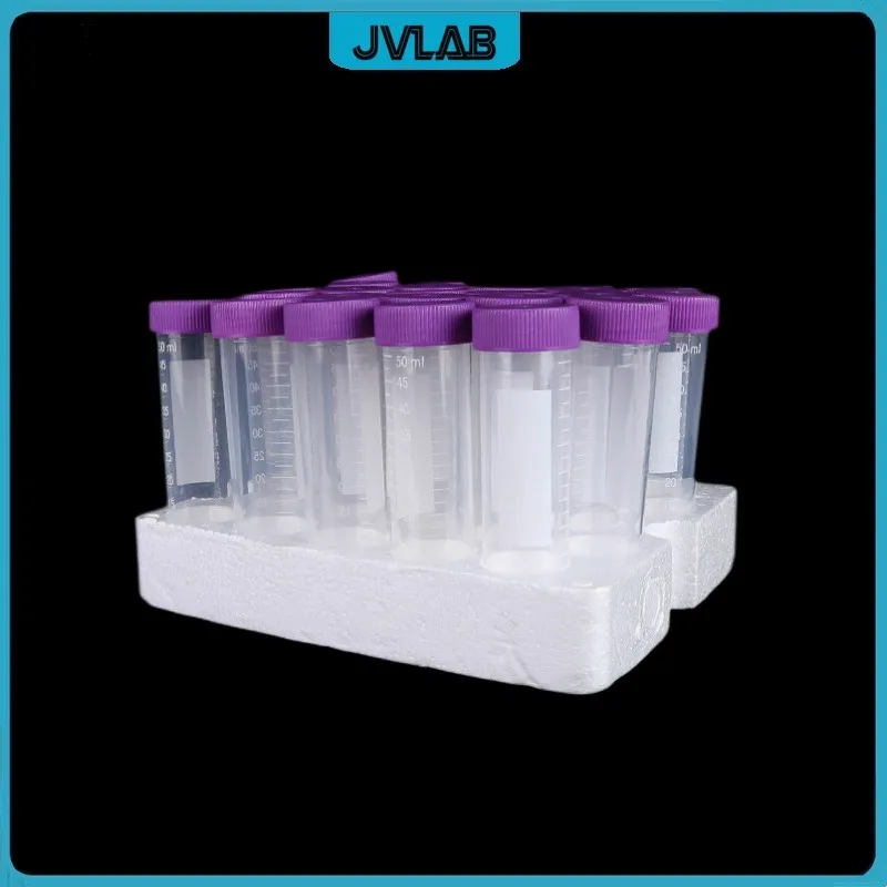 Sterile Centrifuge Tube 50 mL Laboratory Centrifugal Tube Sample EP Purple Screw Cap Conical Bottom Clear DNase-/RNase-free