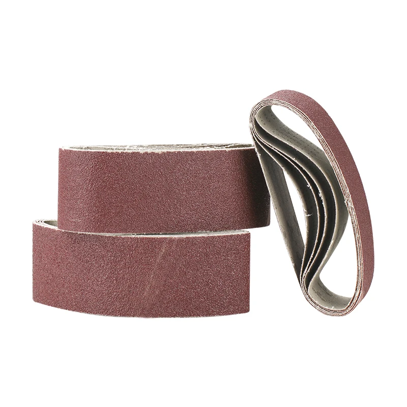 Premium Sanding Belt Set - 5-Pack, 65x410mm, Assorted Grits for Wood and Metal Polishing