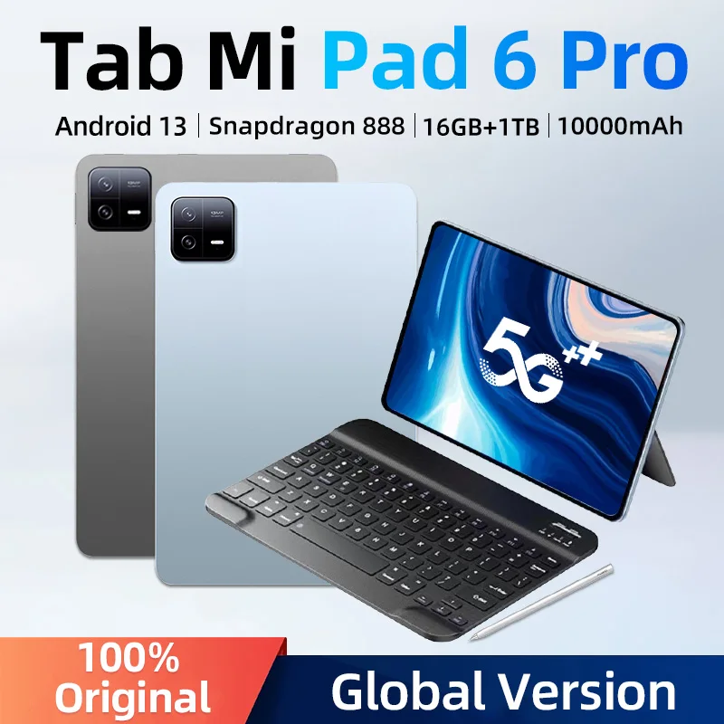 

Original Global Version Tablet Android 13 Pad 6 Pro xioaml Snapdragon 888 16GB+1TB Tablets PC 5G Dual SIM Card WIFI Mi Tab