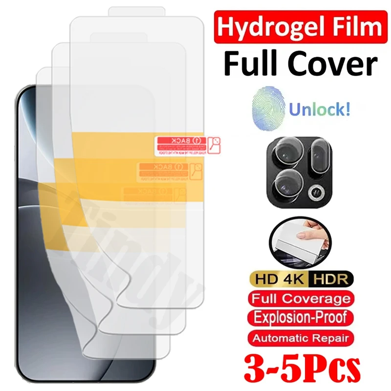 Premium HD Hydrogel Screen and Camera Lens Protector Film