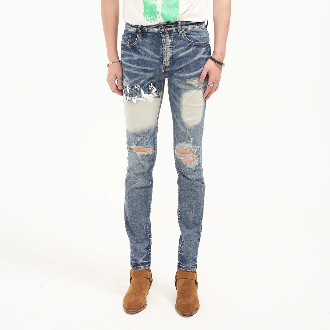 

Fashion zc259 Men's Jeans 2022 Runway Luxury European Design party style Men's Clothing