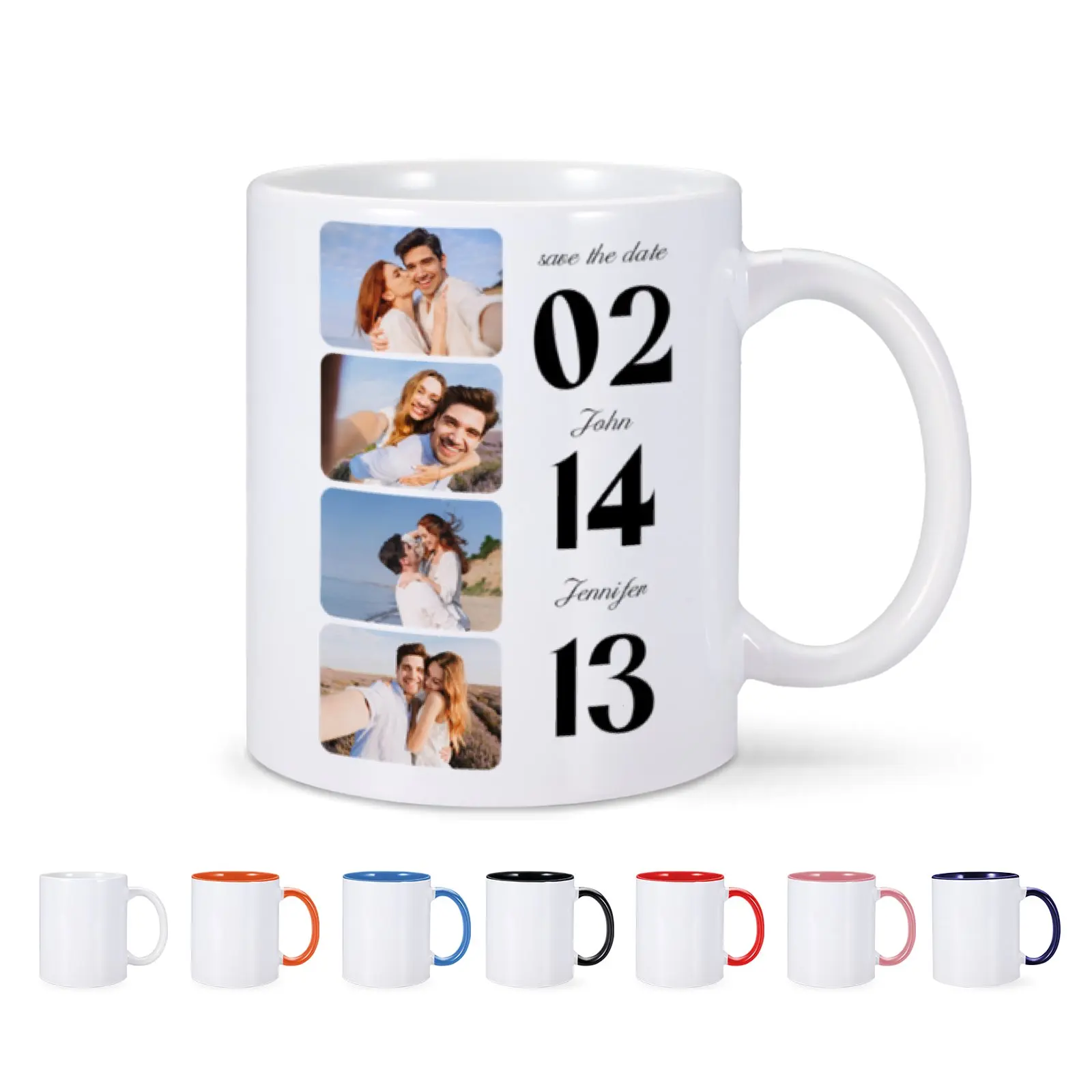 

Custom Name Coffee Mugs Personalized Photo Ceramic Mug Unique Design Wedding Gift Couple Mug For Wife Husband Souvenir Present