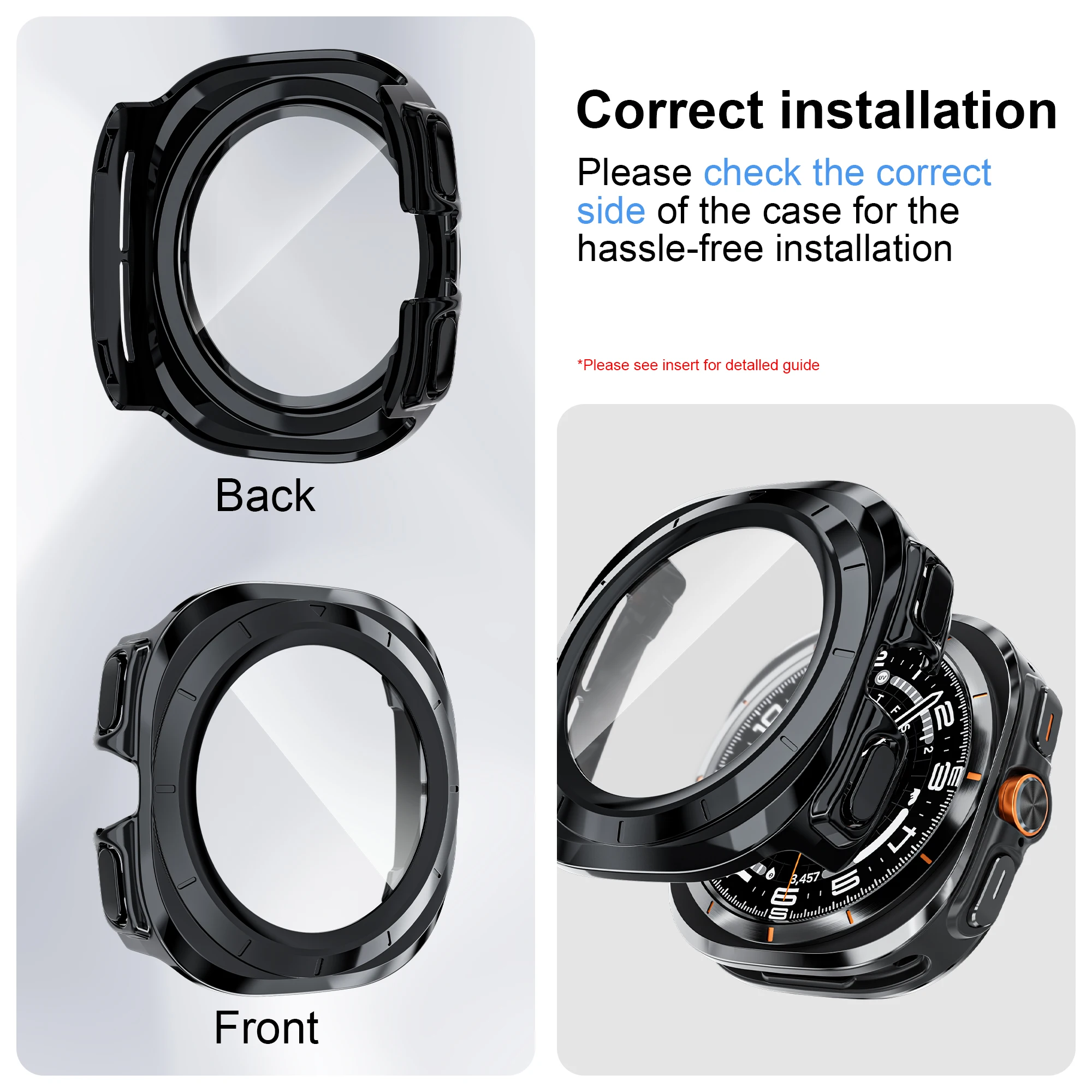 Tempered Glass Screen Protector with Hard PC Bumper Case