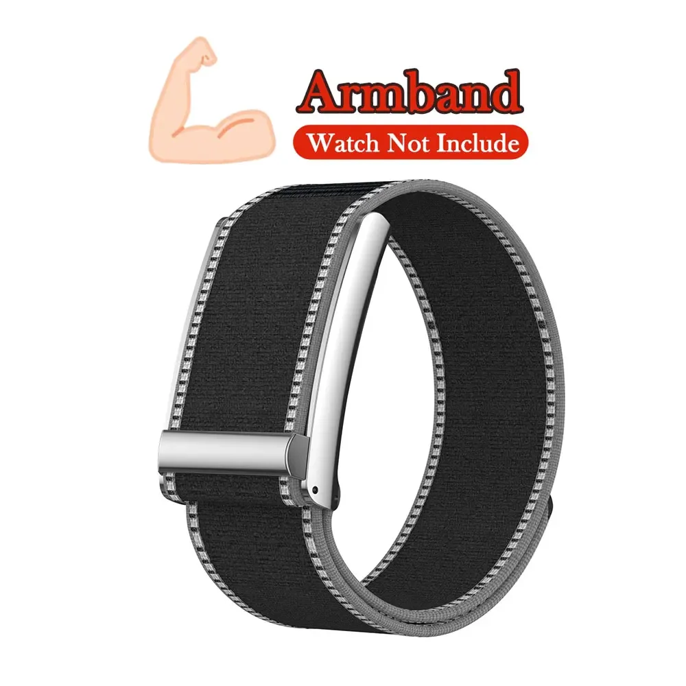 Breathable Nylon Elastic Sport Strap with Genuine Leather Hook-And-Loop