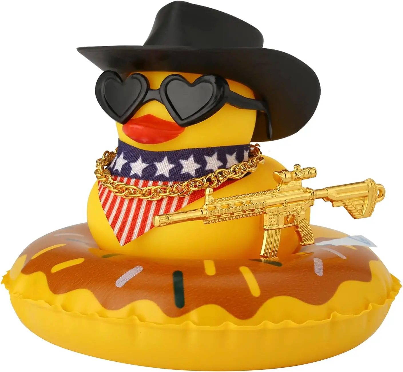 Cowboy Hat Rubber Duck Decorations - Cute Summer Ducklings for Birthday Parties, Office, and Car Décor