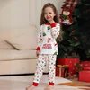 Xmas Family Pajamas Set Christmas Tree Print Casual Parent-child Matching Outfits  Baby Jumpsuit+Dog Clothes Xmas Sleepwear Look 6