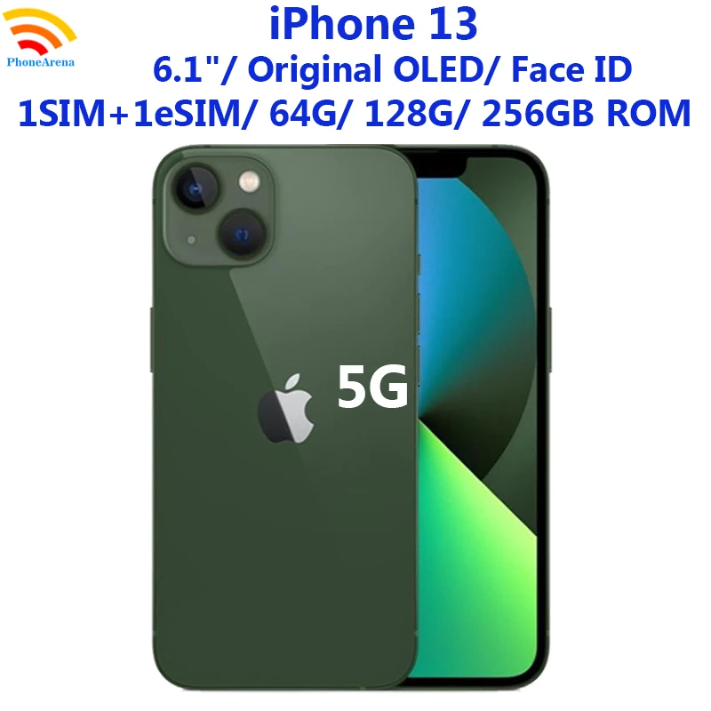 99% New Origina iPhone 13 128GB 256GB 512GB ROM Unlocked 5G iPhone13 6.1' Super Retina XDR OLED 12MP Face ID NFC Mobile Phone