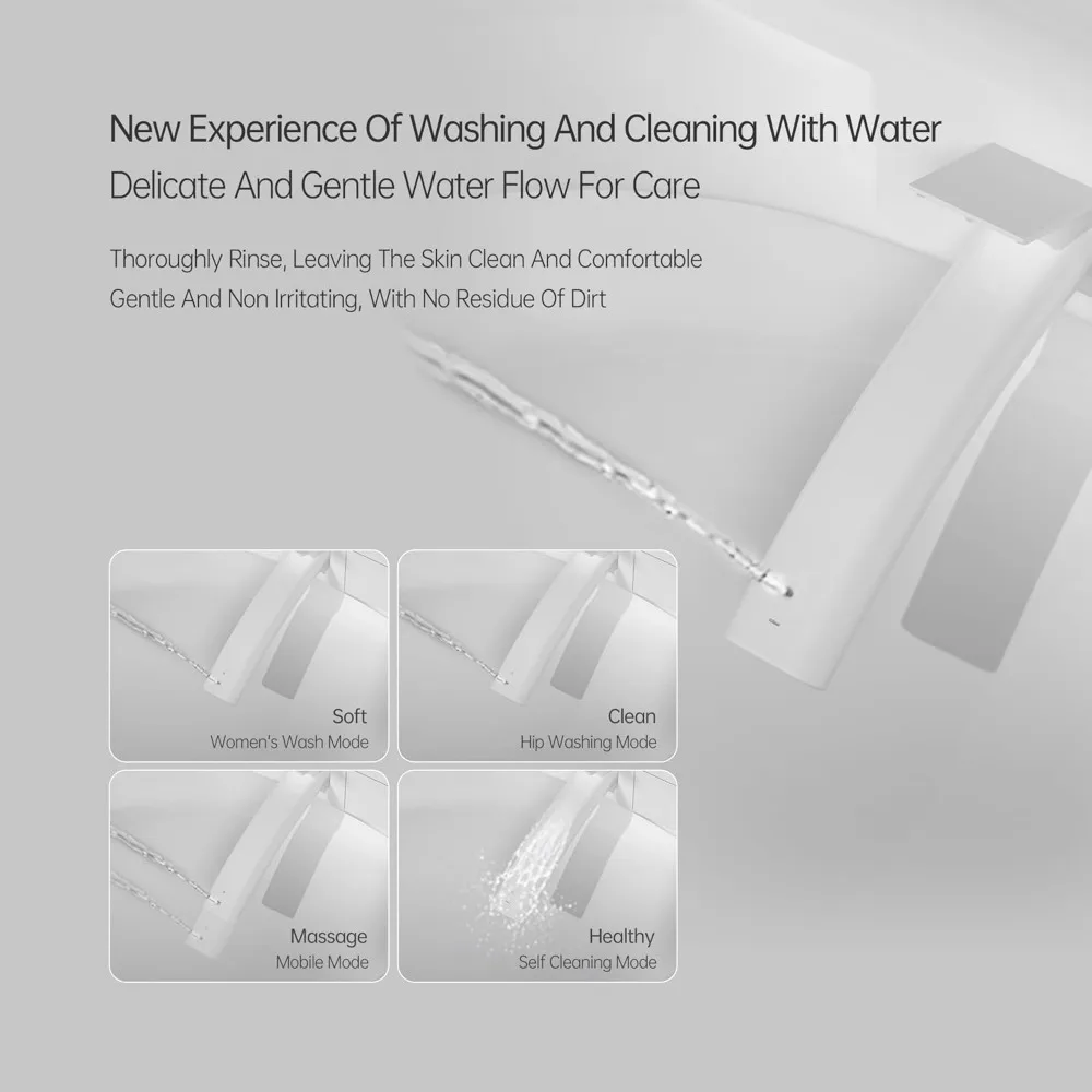 Smart Toilet with Bidet Built in, Bidet Toilet with Remote Control, Tankless with LED Display, Smart Bidet 4