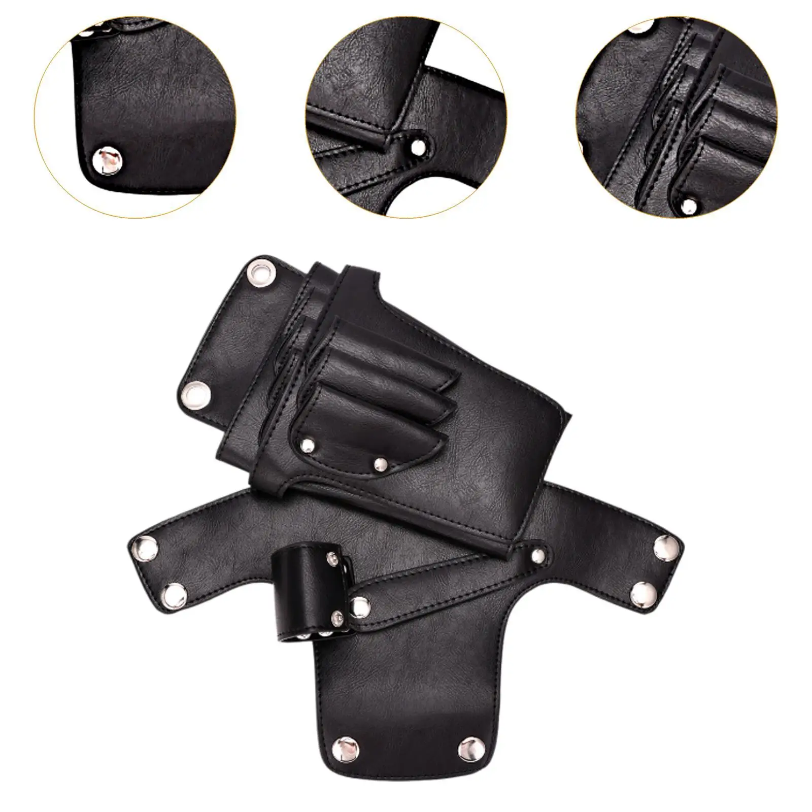 Scissors Pouch Covers Hair Scissors Cover, PU Leather Waist Holder for Hairstylist,