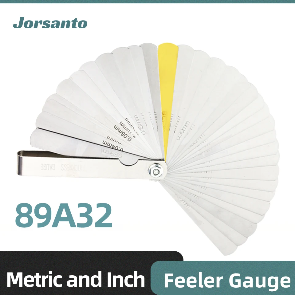 89A32 Feeler Gauge Inch Spark Plug Gap Gauge Tool Thickness For Measurement Gap Measure Tool Measuring Probes Meter Valves