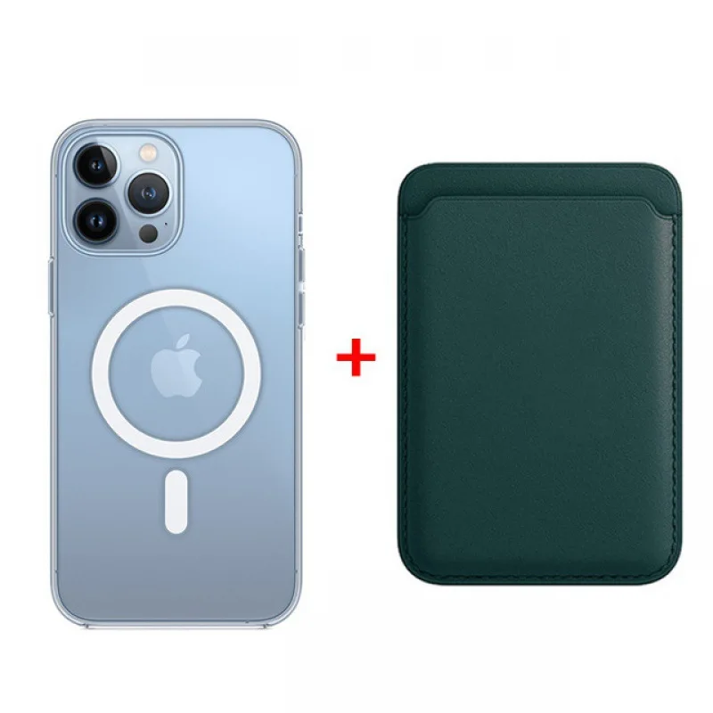 Magnetic Clear PU Wallet Card Holder with Magnet Slots