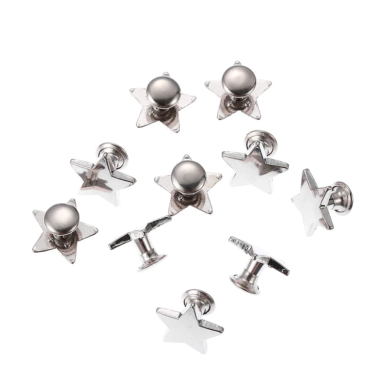Description Picture 3 of item10Pcs 9/12/19mm DIY Screw Studs Stars Rivets Metal Garment Sewing Drill Nail Button For Handmake Clothing Craft Decoration