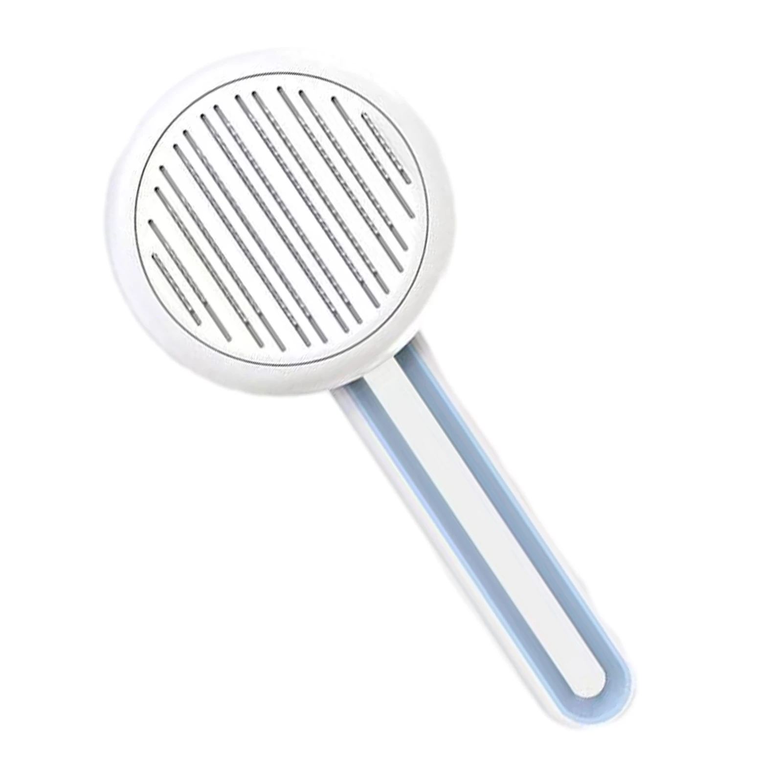 

Self Cleaning Button Hair Removal Effective Comfortable Convenient Gentle Grooming Dandruff Dog Handle Round Tip Pet Comb