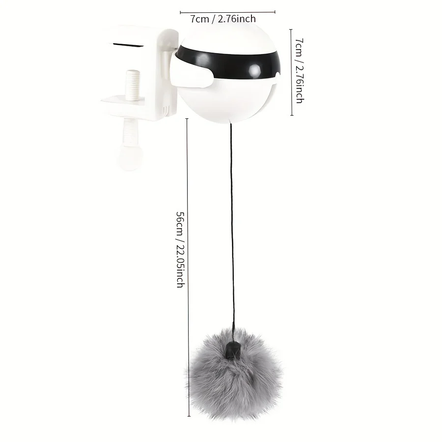Cat Toy With Motion-Activated Lifting Plush Ball-Entertain And Exercise Your Indoor Cat