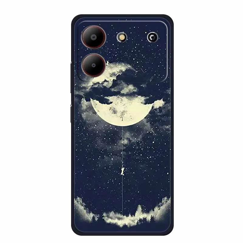 Sleek Black Silicone Soft Back Cover Case