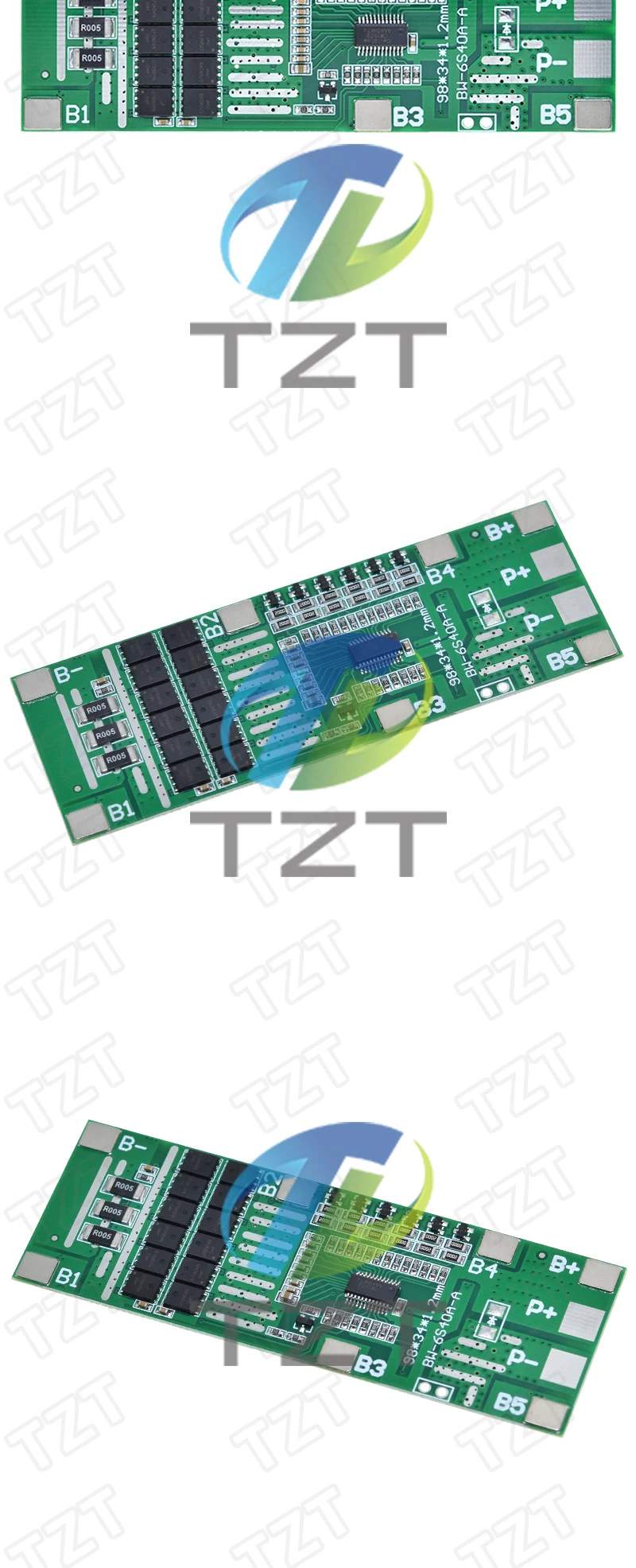 TZT 1/3PCS 24V 6S 40A 20A BMS 18650 Li-Ion Lithium-Batterie Poretect Board Solar beleuchtung BMS PCB Mit Balance Für Ebike Roller – Detail 5