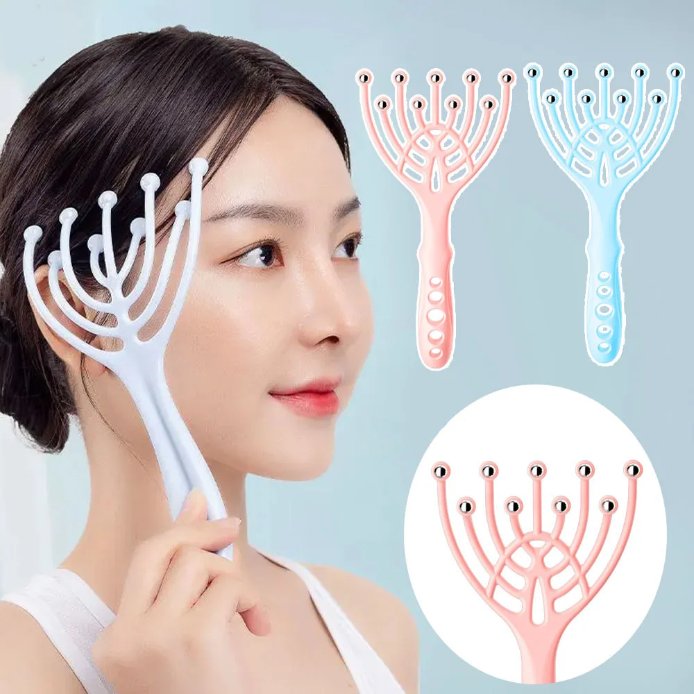 Head Scalp Massager Comb Neck Massage Roller Claws Tool for Hair