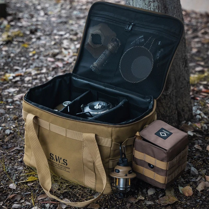 Camping Equipment Storage Bag 25L Waterproof Insulation Folding Storage Box Field Divider Outdoor Tactical Bag