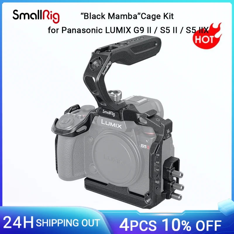 Smallrig G9 Ii S5 Ii Cage S5 Iix Cage Kit Per Panasonic Lumix G9 Ii / S5 Ii / S5 Iix Con Maniglia Superiore E Morsetto Per Cavo Per Hdmi 4024
