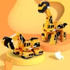 Dinosaur Excavator Engineering Vehicle 2 in 1 Deformation Brachiosaurus Inertial Automatic Crash Transforming Car Toy Kids Gift 2