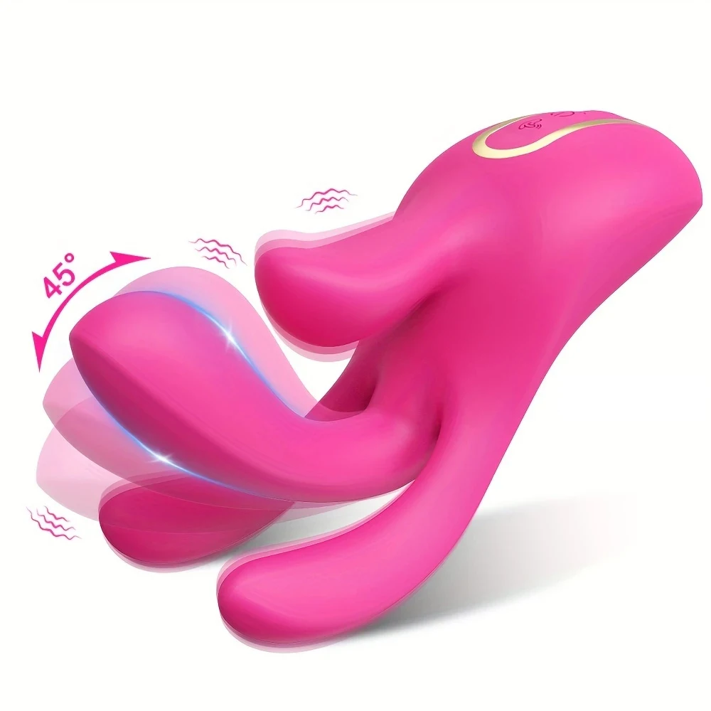 Wiggle Finger Vibrator G-Spot Vagina Vibrator Clitoris Stimulator 3 in 1 Female Masturbation Adult Goods Sex Toy for Women