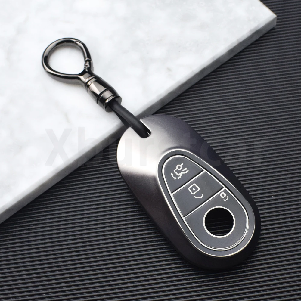 Gun Grey TPU Car Key Case Cover Shell Protector For Mercedes Benz 2021 ...