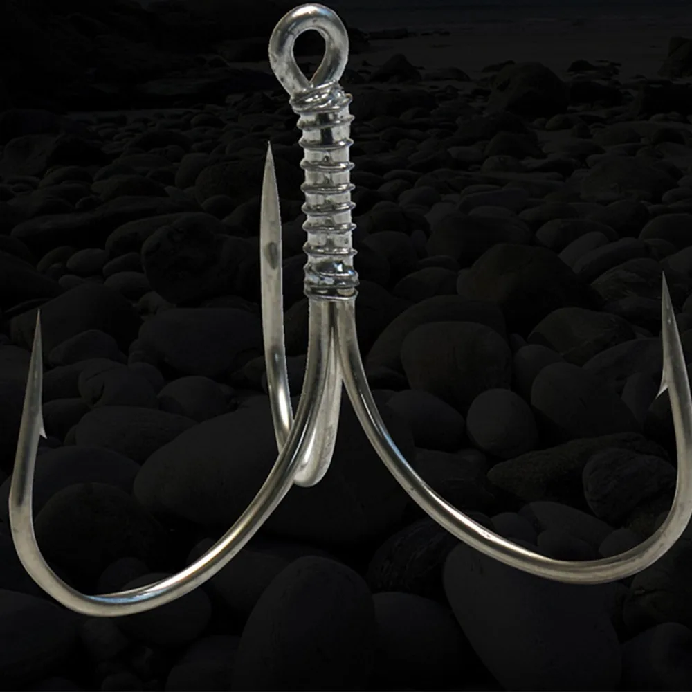 

5pcs Fishing Tackle Fishhooks new Treble Jig Sharpened fishing Triple anchor hook Lure Sharpness High Carbon Steel Hook Sports