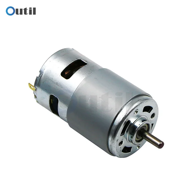 Motor eléctrico pequeño 795 DC Motor DC 12V-24V 18V 12000RPM Doble bola de  alto par de piezas de taladro electrónico Máquina de grabado Herramienta de