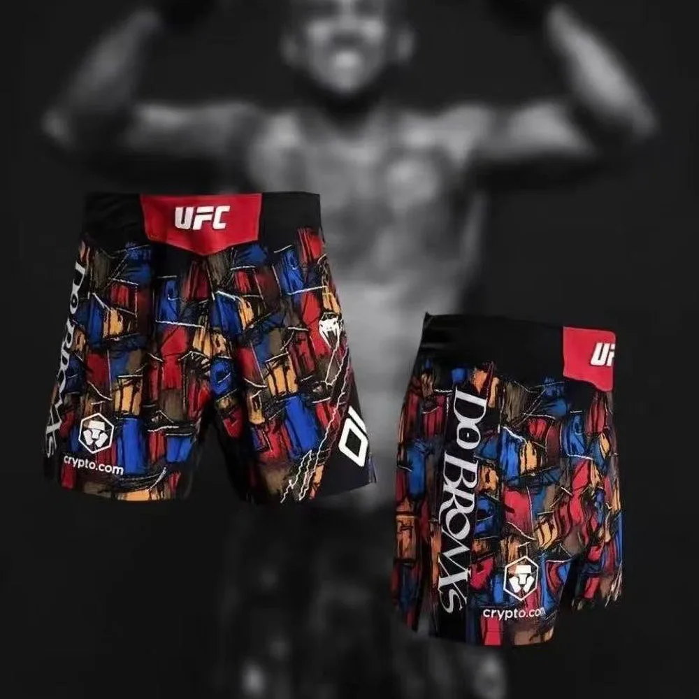UFC 3D Printing Men's Sports Shorts MMA Oliveira Same Style Mixed Martial Arts Training Pants Thai Boxing Half Pants