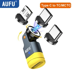 AUFU 540° Rotating Magnetic OTG Adapter - Universal Male Converter (Adapter For 3tips)