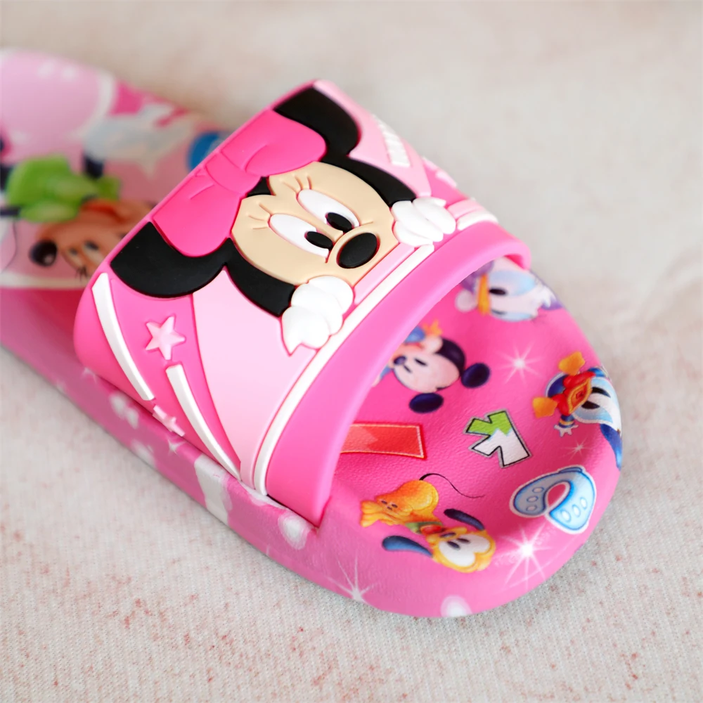 Children sandals New Summer Children Sandals Kids Cartoon Minnie Toddler Boys Girls Soft Sole Shoes Anti-Slip Slippers Wearable in all seasons