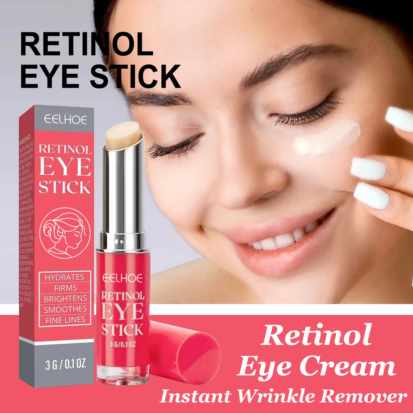 Retinol Eye Bags Cream Anti Dark Circles Instant Wrinkle Remover Aging Fine Lines Whitening Moisturizing Eye Skin Care Cosmetics
