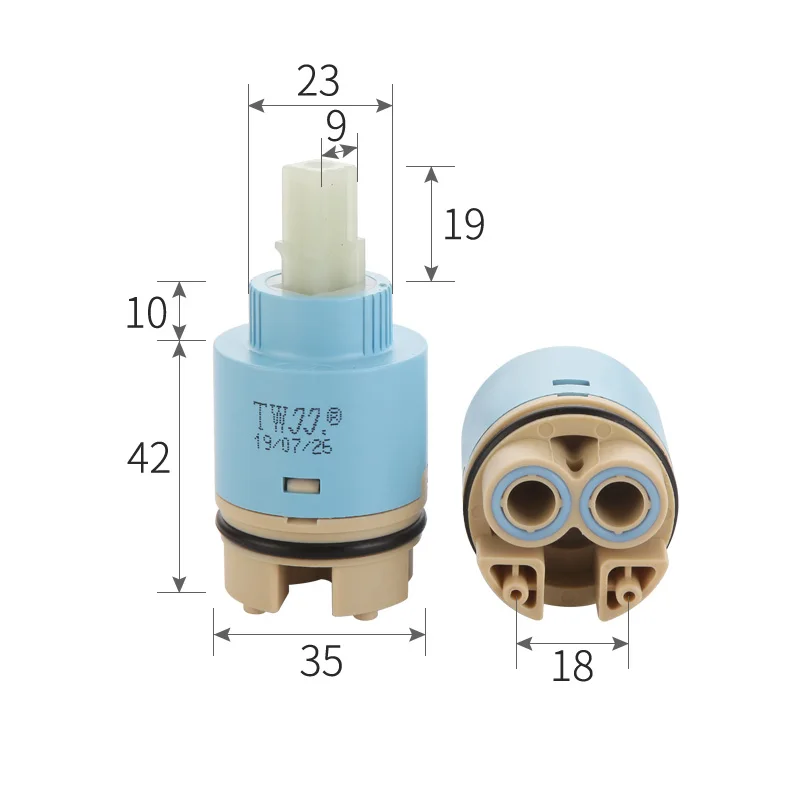 25mm/ 35mm / 40mm High Leg Ceramic Cartridge Faucet Cartridge Mixer Low Torque Faucet Accessories Spindle Free Rotation faucet cartridge
