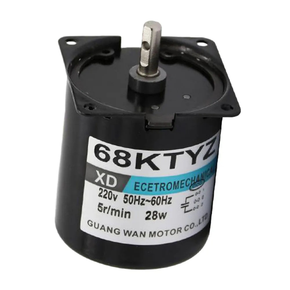 

60KTYZ 28W 8 Poles 28W Permanent Magnet Synchronous Reduction Motor AC220V 2.5-110RPM CW CCW Generator Parts Accessories