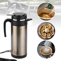 1000ML 12V/24V Stainless Steel Electric in Car Kettle Travel Thermoses Heating Water Bottle Electric in car Kettle in car Kettle